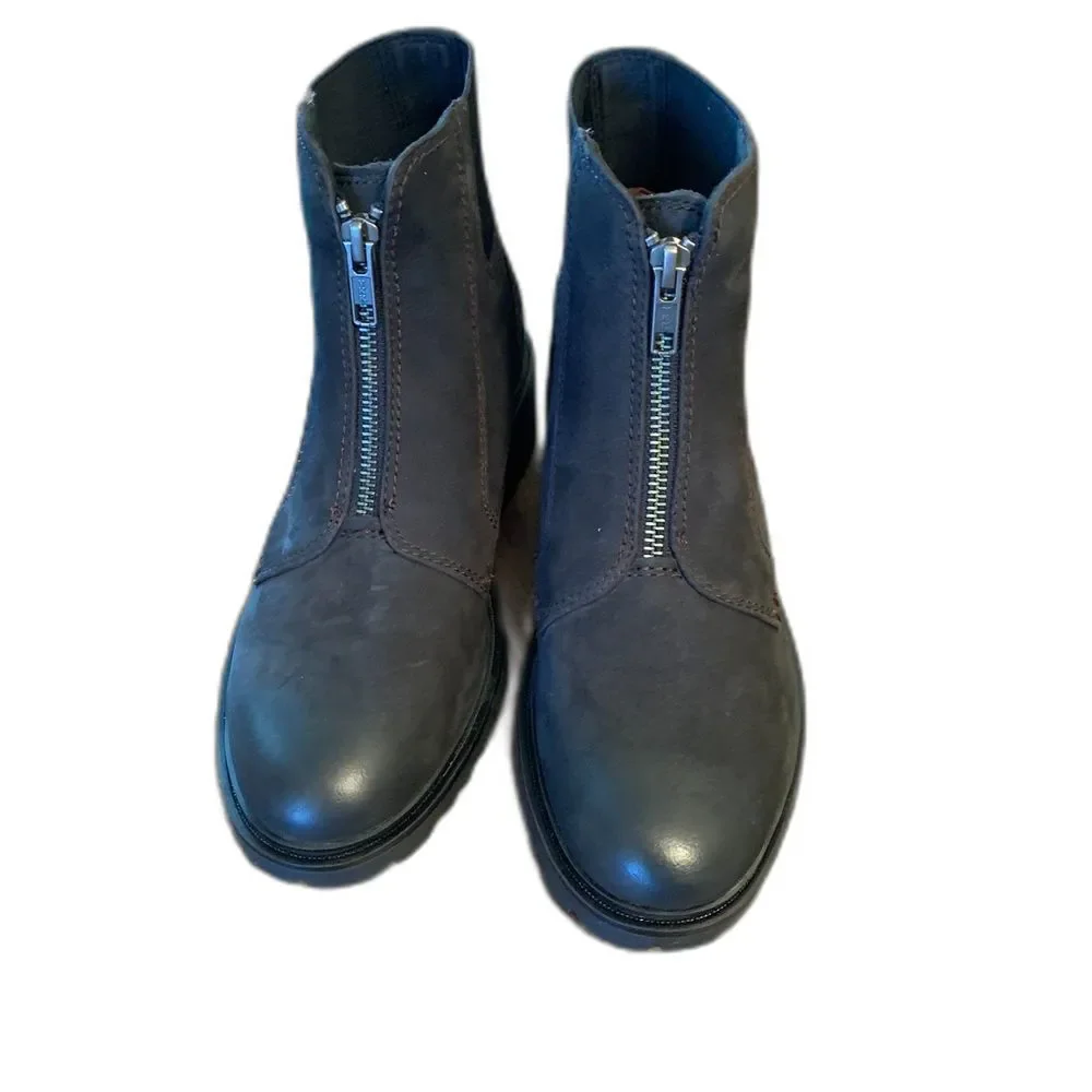 Cobb Hill‎ Women's Nubuck Leather Center Zip Ankle Waterproof Boots Size 6
